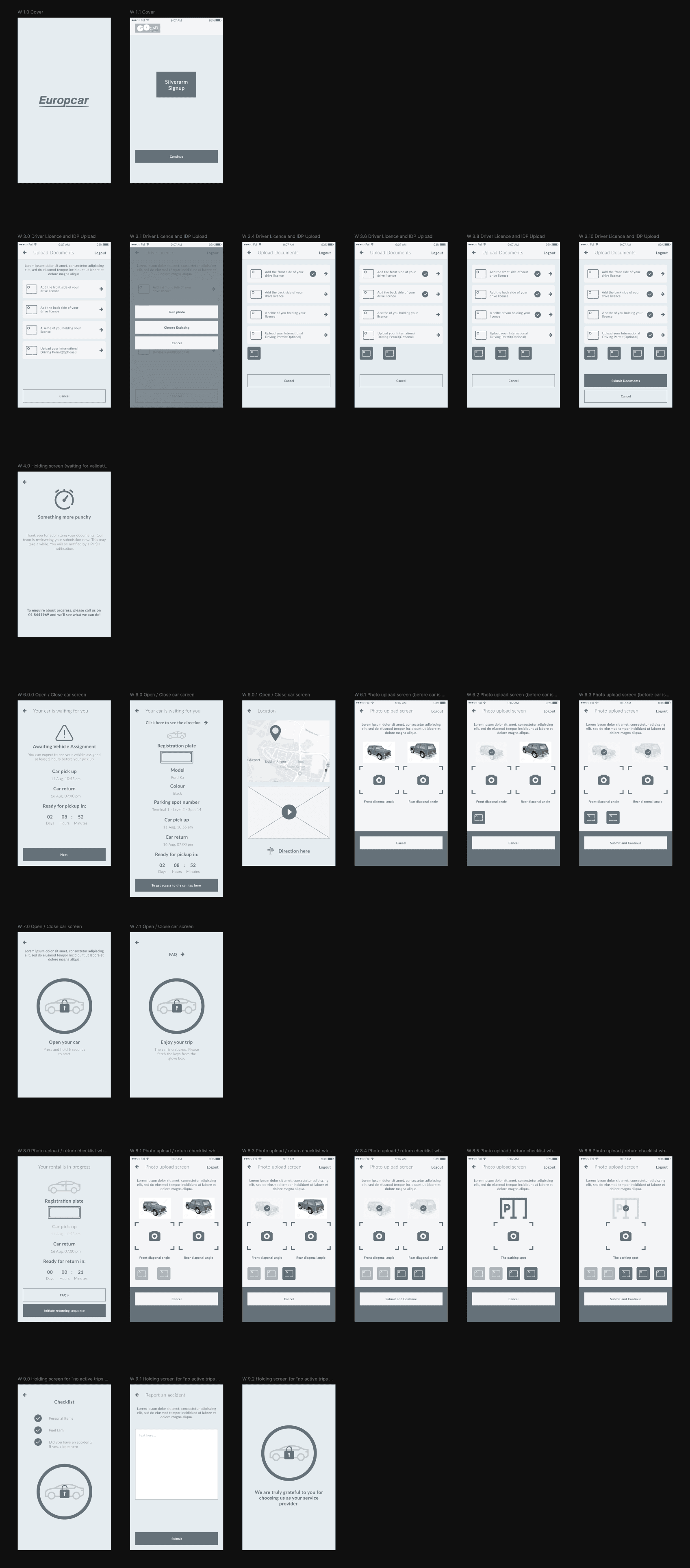 Phase 2: UI Design and Prototyping (InVision App)